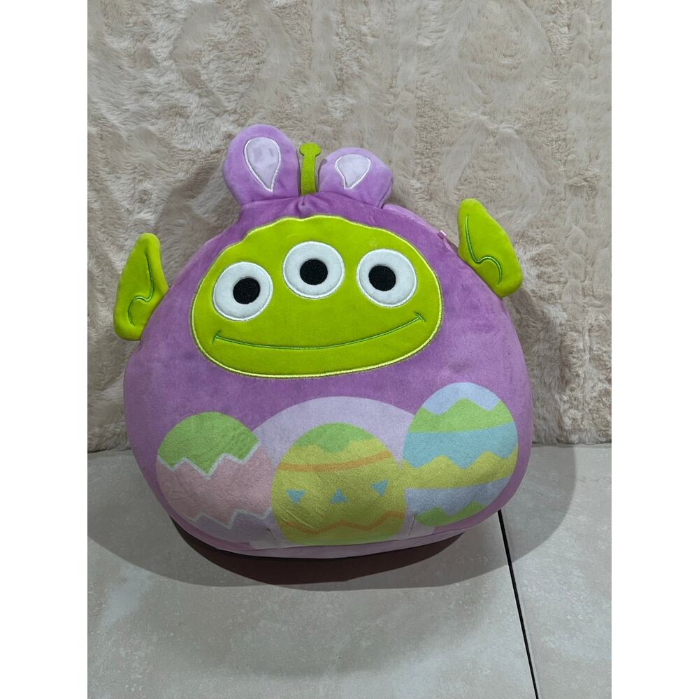 Disney Pixar Toy Story Alien Easter Squishmallows Plush Purple Bunny Ears EUC